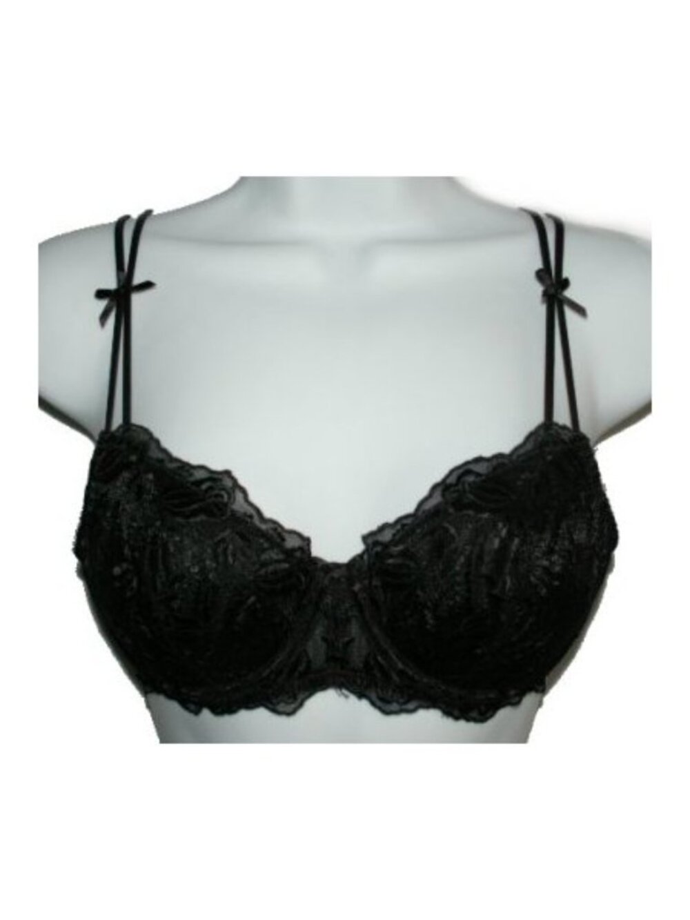JESSICA INTIMATES Black Lace Padded Bra - 34A